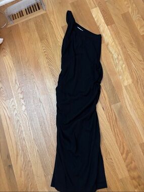 Michael Stars Black One-Shoulder Column Maxi Dress